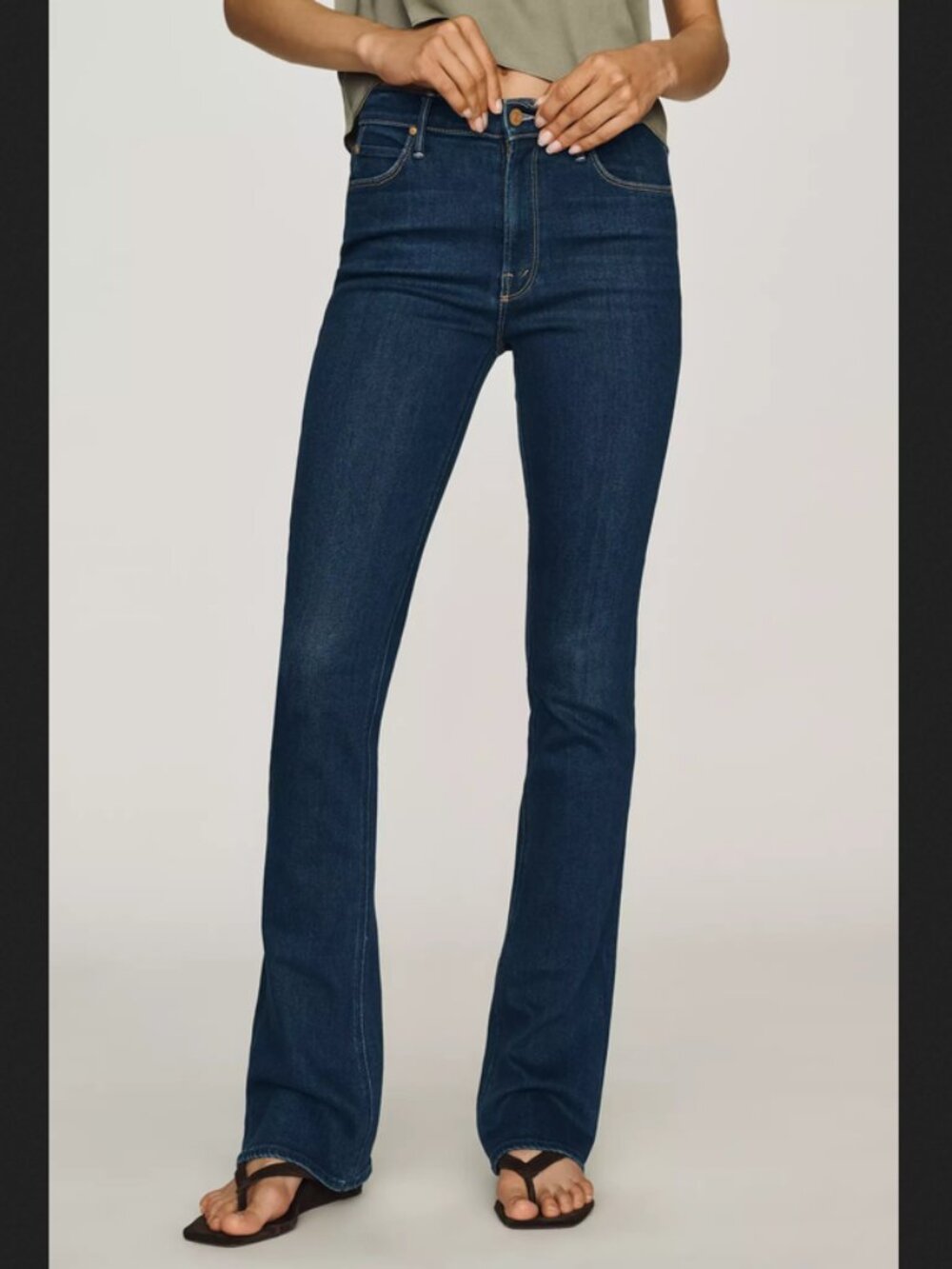 NWT MOTHER Runaway Low Rise Bootleg Jeans in Pinkies Up Size 26